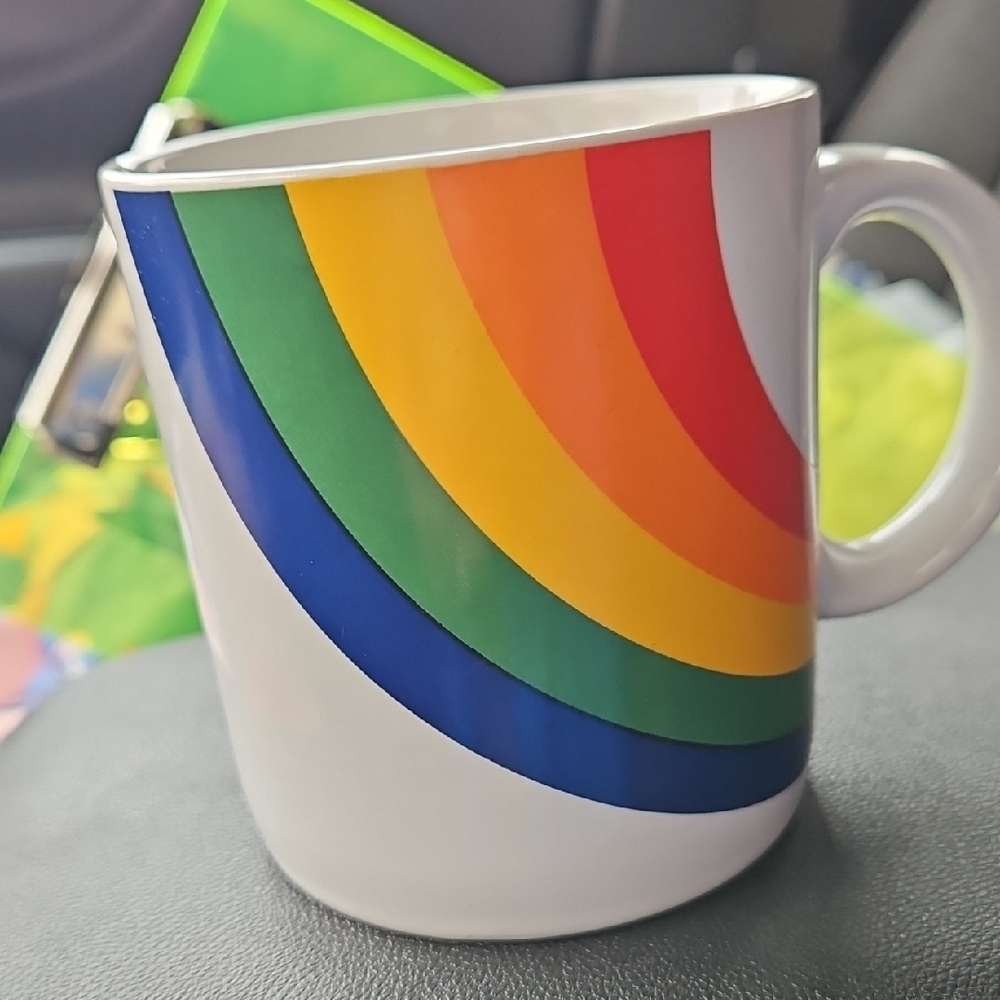Rainbow Stripe Ceramic Mug